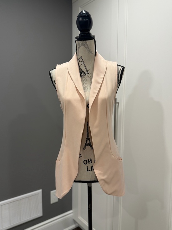 Dynamite Jackets & Blazers - Dynamite Sleeveless Blazer Vest - Light Blush